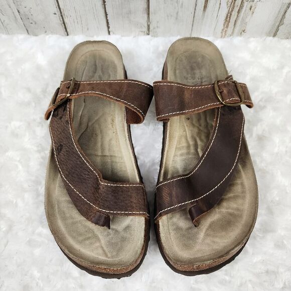 White Mountain Carly Slide On Sandals Brown Size 9 - Picture 9 of 9